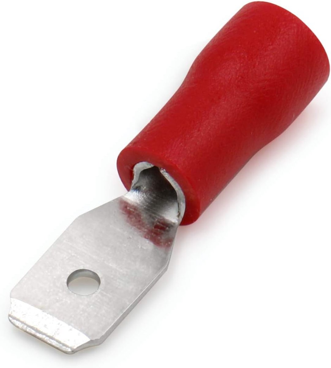 Male Quick Disconnects Vinyl geïsoleerd 4,8 x 0,5 mm Kabel Terminal voor 0,5-1,5 mm2 (22-16 AWG) Rood 100Pack