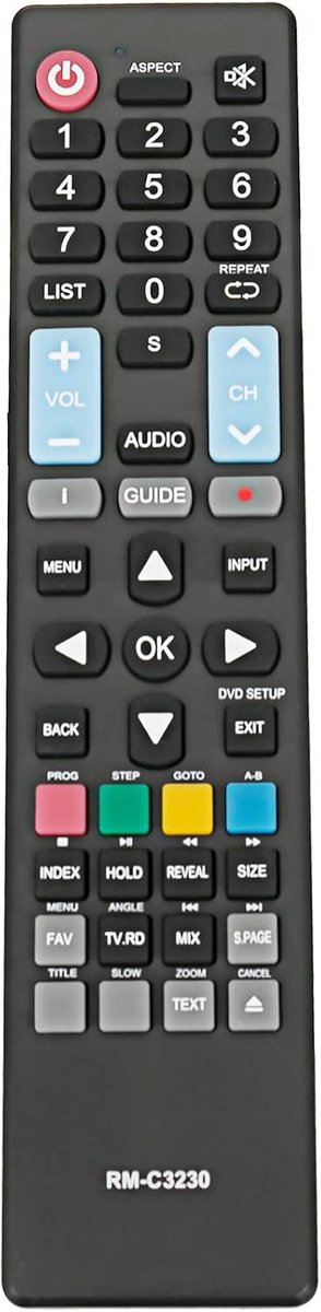 Afstandsbediening fit for RCA HKC 13M4 13M4C 32C1NHD-T2 16M4 | 16M4C 17H2 17H2C 24C2NB 24C2NBD 32C9A 32D1-H2EU 40F1 43F6 50F1 R40F1FHD-EU RB24H1-UK RB32H1-EU RB40F1-EU RS43F1-EU