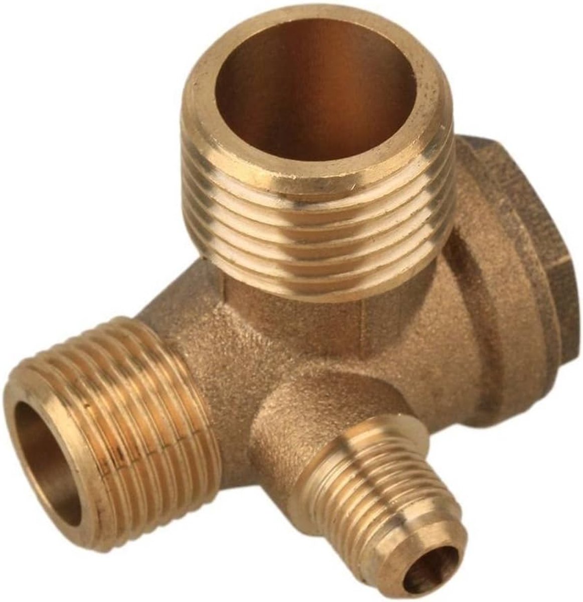 3-weg Luchtcompressor Valve Mannelijke Schroefdraad 90 Graden Messing Non-Return Terugslagklep Onderdelen Luchtcompressor Accessoires Buis Connector Tool