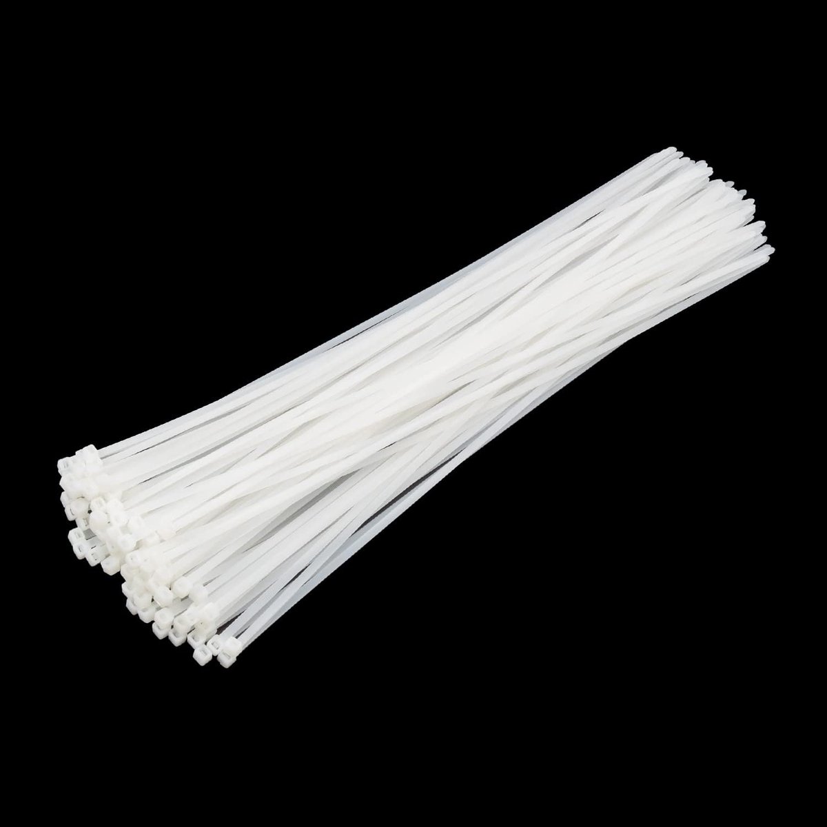 45,7 cm zware ritssluitingen, 50 stuks, 50 lbs sterkte, UV-bestendige lange nylon kabelbinders, zelfsluitende nylon ritsbanden voor binnen en buiten (wit)