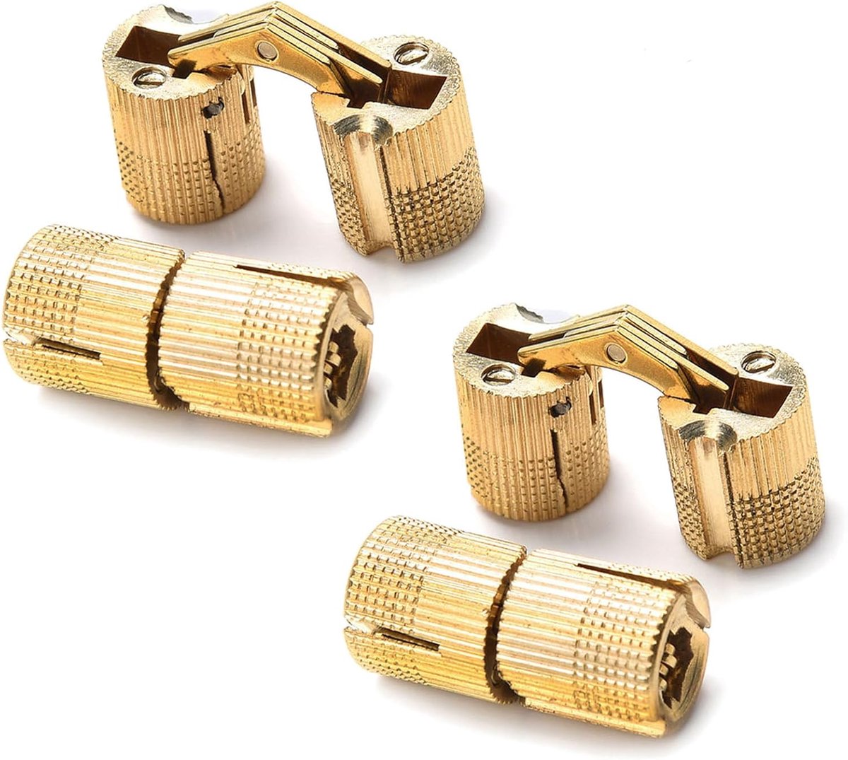 4 Stuks Geschenkdoos Verborgen Scharnier, Verborgen Messing Scharnieren, Messing Vat Scharnier, Vat Scharnieren Voor DIY, 180° Vat Scharnieren, Voor Geschenkdoos, Werkbladen(10mm)