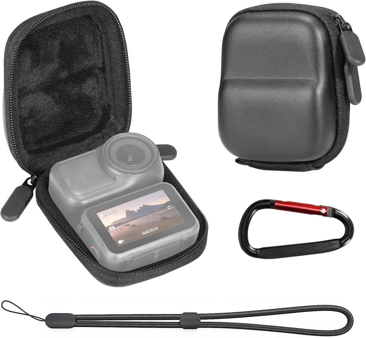 Draagtas voor DJI OSMO Nano Accessoires, Zwart | Nano Draagbare en Compacte Reistas Hard Shell Lederen Case met Zachte Binnenkant voor Bescherming, Organisatie en Opslag