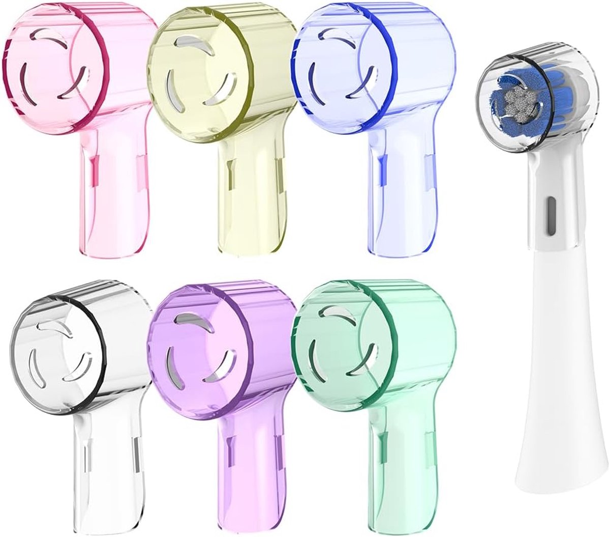 6 stuks afdekking voor elektrische tandenborstel voor Oral B & iO, meerkleurig