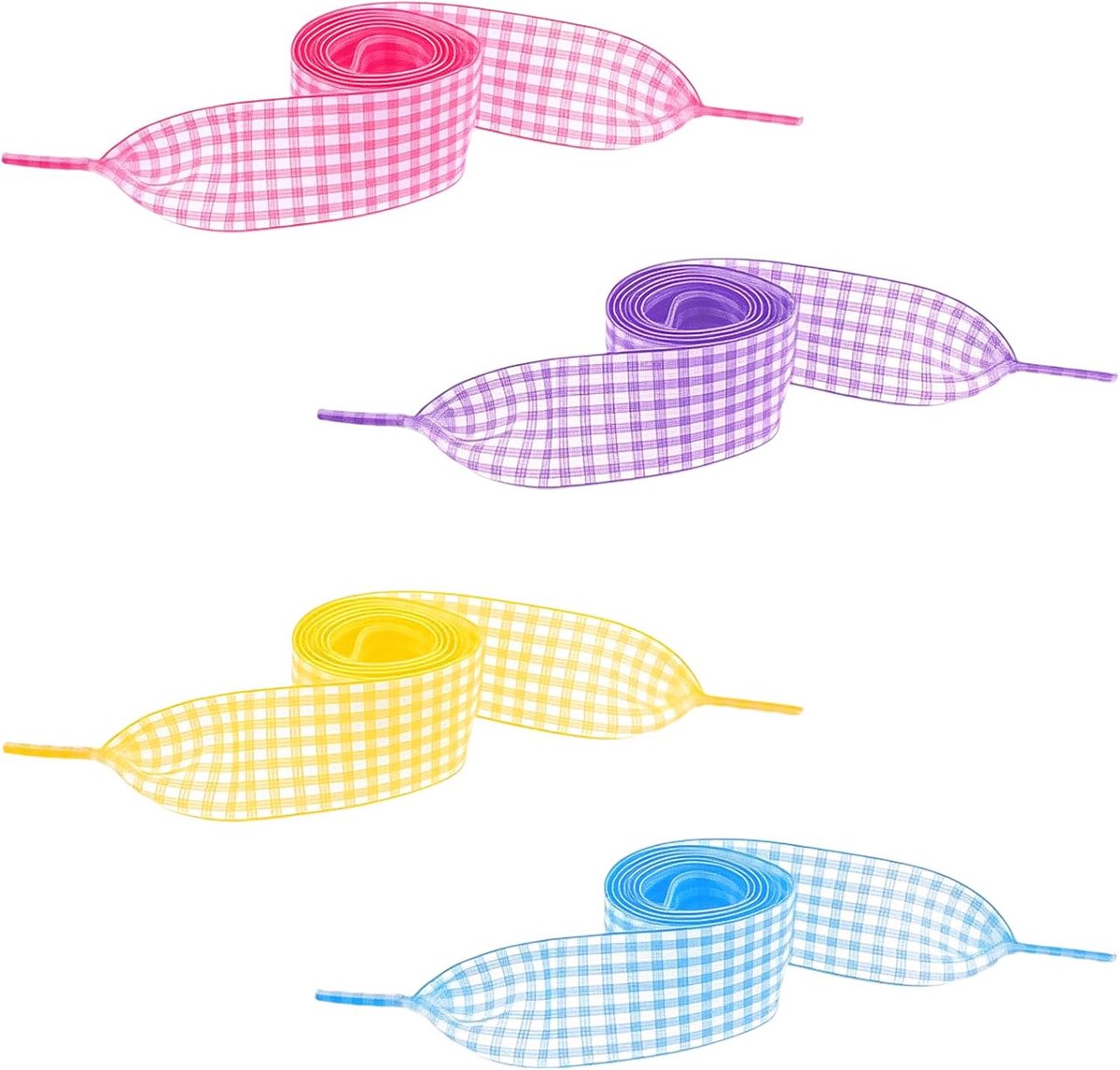 Schoenveters, zachte stoffen schoenveters van satijnen lint, 2,5 cm breed, voor dames en meisjes (4 kleuren)