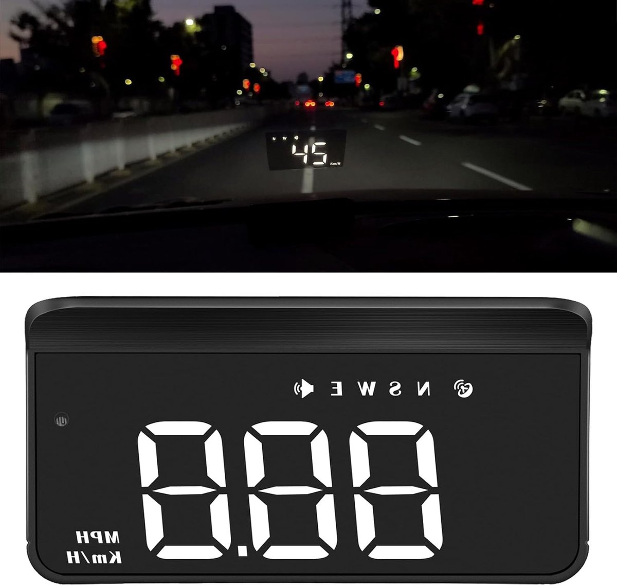 GPS Snelheidsmeter, MPH met Rijrichting, Oversnelheidsalarm en Vermoeidheids-Rijalarm voor Alle 5V-voertuigen