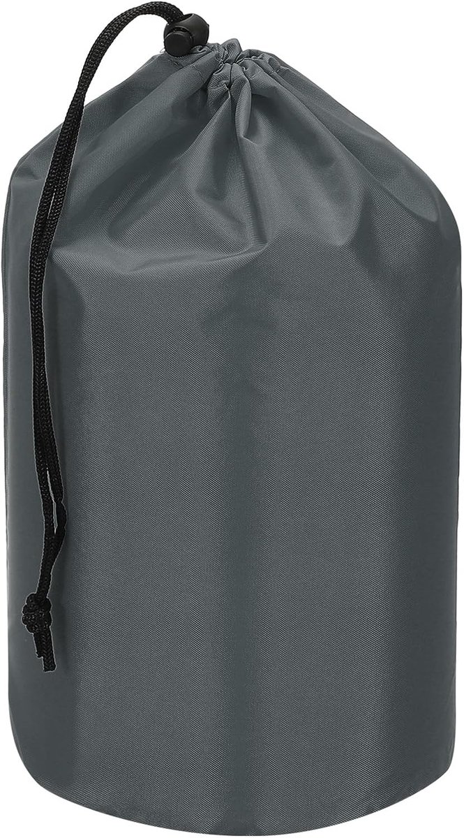 Stuff Sack, 9 x 17 Inch Waterdichte Outdoor Opbergzak Draagbare Trekkoord Stofklep Tas Lichtgewicht Slaapzak voor Camping Wandelen Backpacking, Donkergrijs