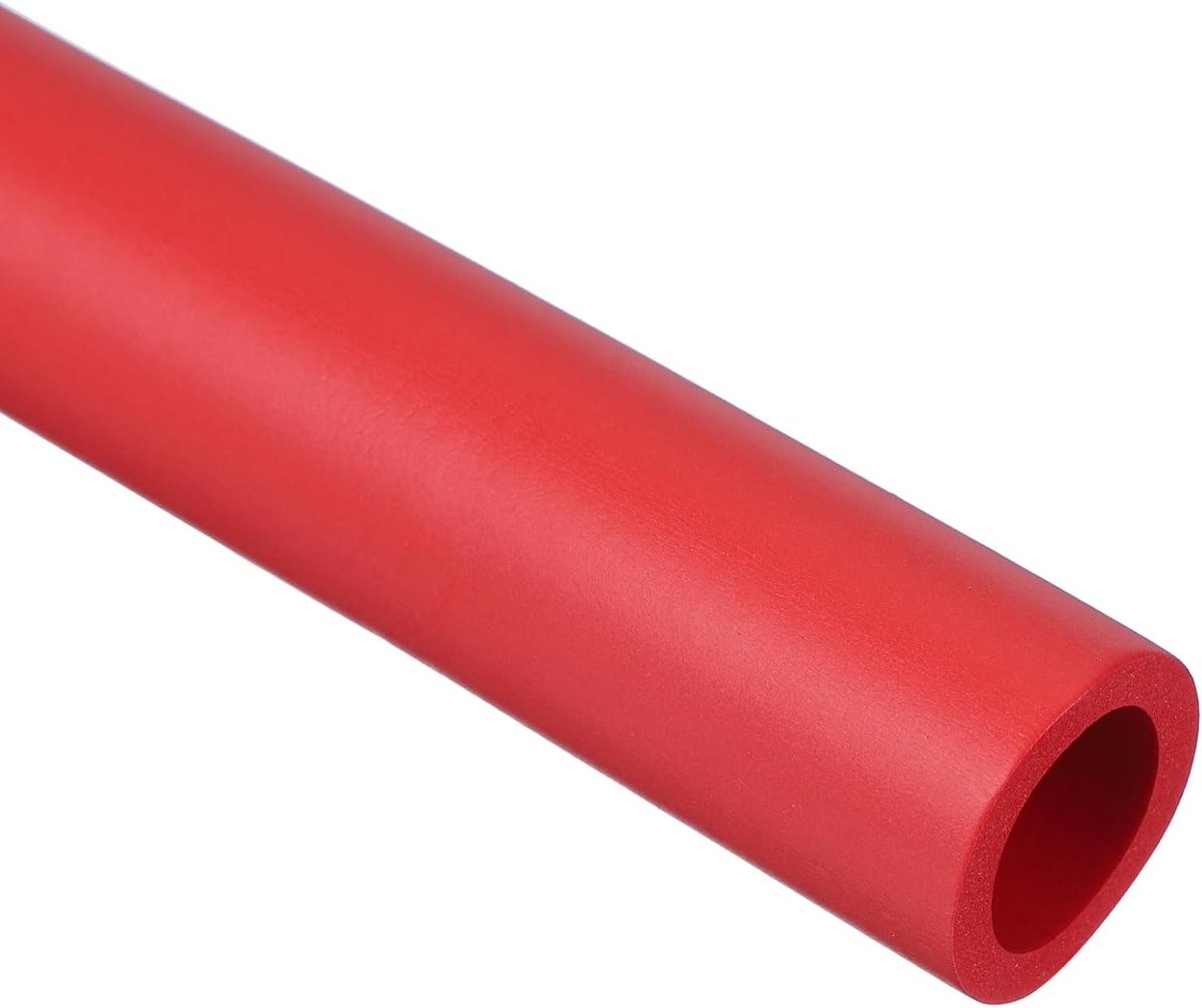 Buis van schuimrubber, 1 inch ID x 3,28 ft schuimbuis, schuimslang voor handgreep, ondersteuning, AC-eenheid, trainingsmachine, dakrek, rood
