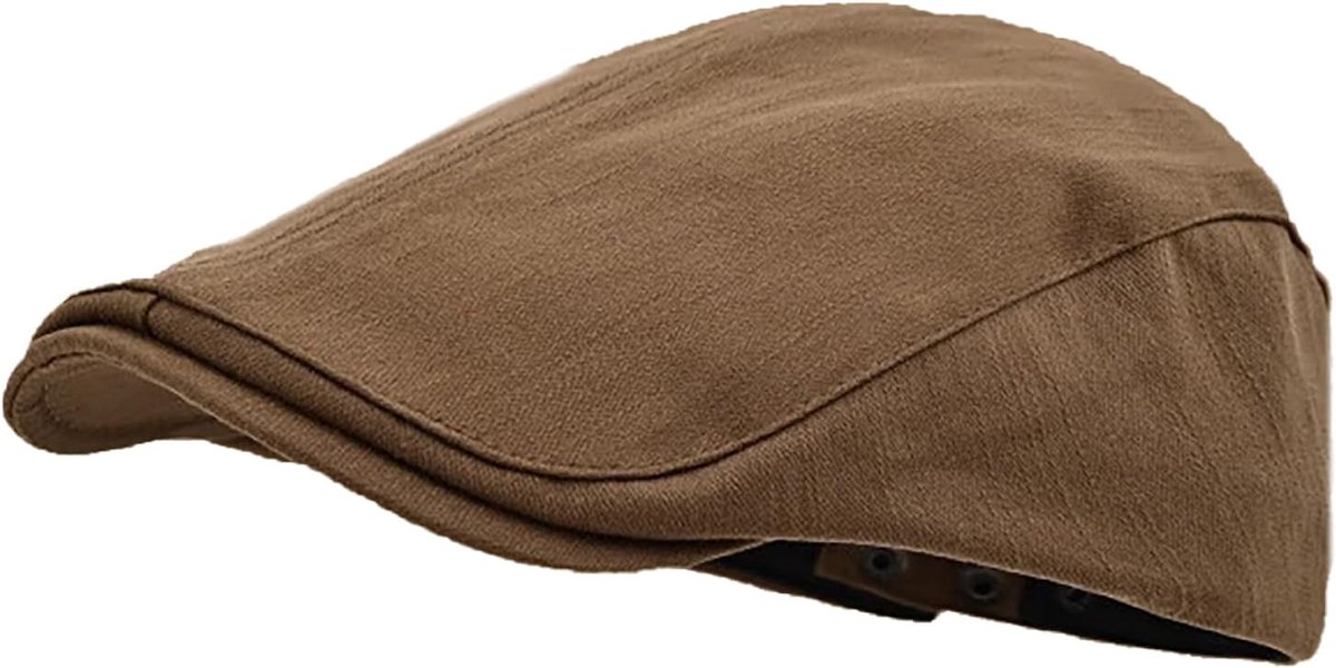 Platte Pet Heren 100% Katoen - Vintage Newsboy Cap & Gatsby Schuifpet - Verstelbare Ivy Cabbie Baret voor Mannen - Ademende Zomerpet