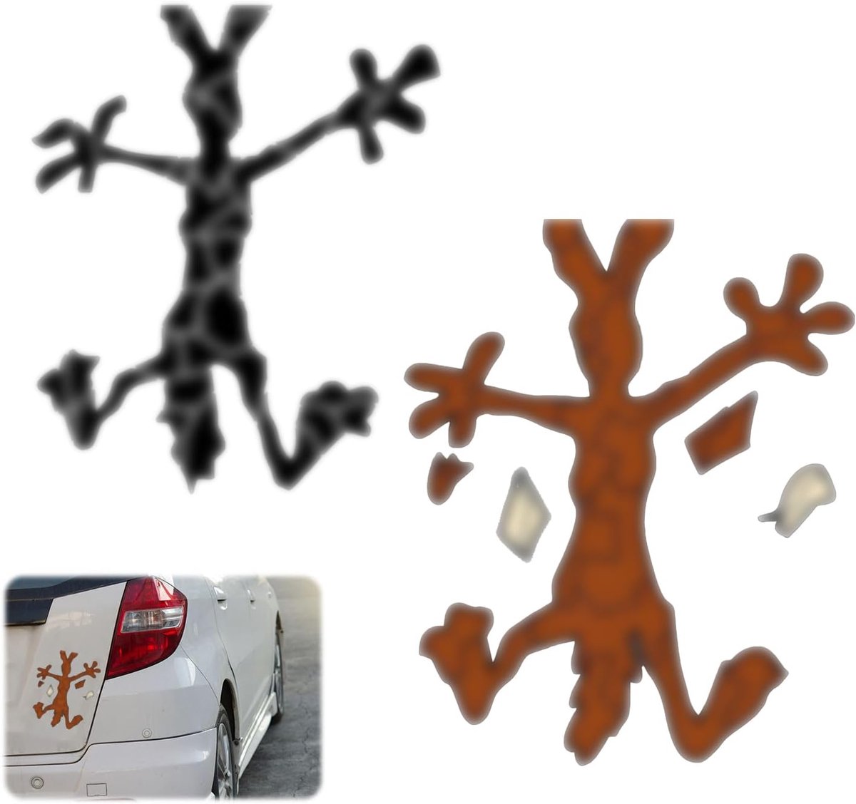 grappige sticker auto sticker generieke auto coyote sticker 2 kleuren - Ouch Cartoon Comic Grappige Roadrunner