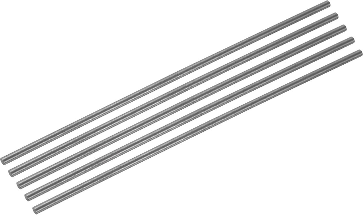 Grafietstaaf van grafiet cilindrische staaf van koolstof 200 x 3 mm zwart voor smelselektroden gieten pot verpakking van 5