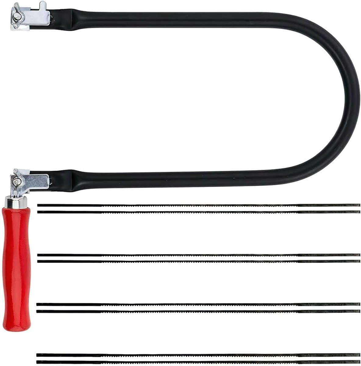 12,7 cm (12,7 cm) figuurzaagset incl. 8 zaagbladen en voor metaal en hout, nauwkeurige zagen, voor houtbewerking, gebruikt voor bochten snijden