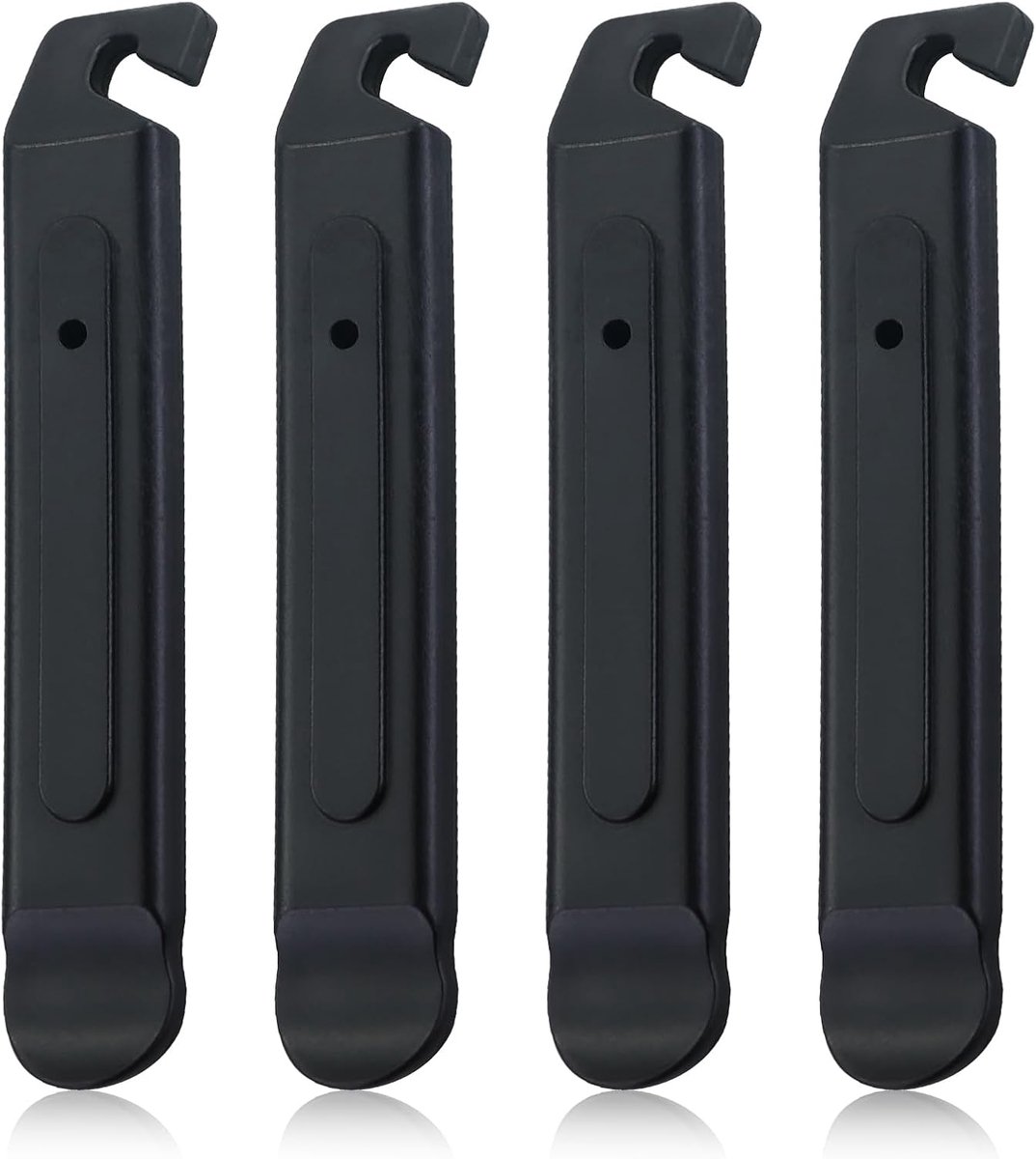 4 stuks bandenlichters, zwarte kunststof, fietsbandenlichter, fietsbandenreparatiegereedschap, draagbare bandenwissel, montagehendel voor de reparatie van fietsbanden