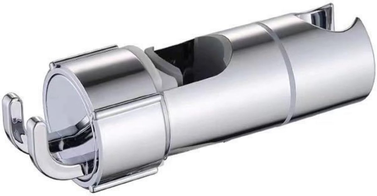 Douche-houder, 18-25 mm, universele houder, verstelbaar, voor handdouche, 360° verstelbaar, voor douchekop (zilver)