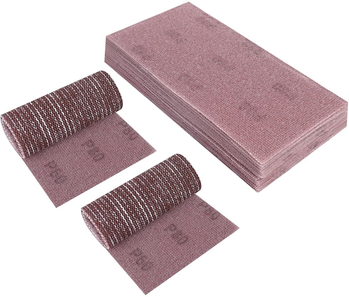 25 stuks 115 x 230 mm schuurmachine klittenband, korrelgrootte 80 schuurnet, efficiënte stofverwijdering, schuurpads voor droogbouw, wandschuurmachine