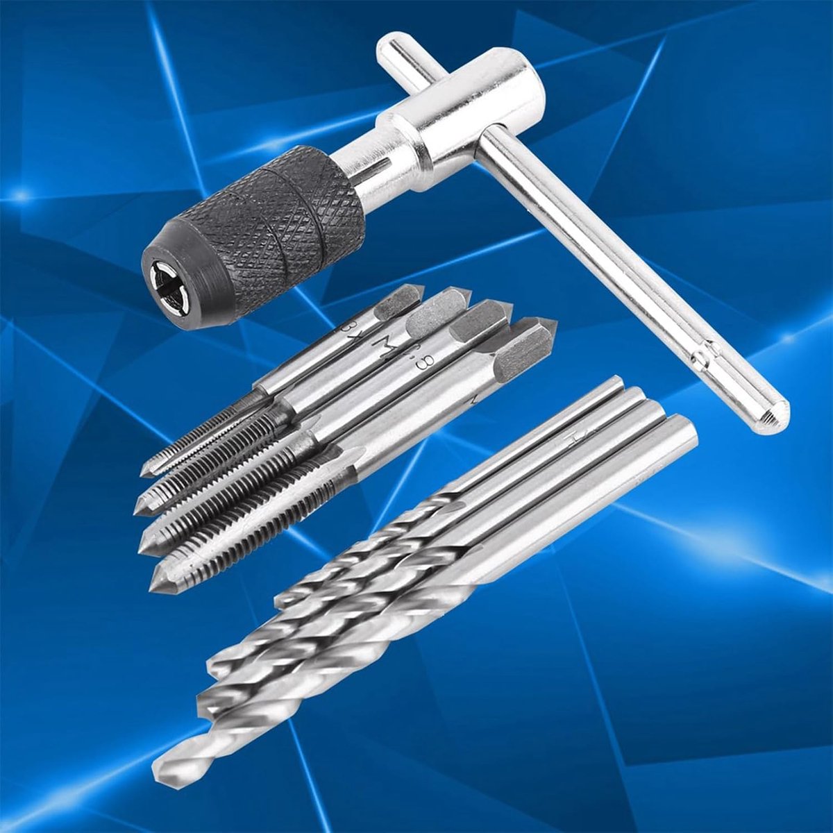9 Stks/Set Schroef Taps, Abrasifs Abrasifs & Twist Boor Bits Threading Tapping Hand Tool Kit Machine Schroefdraad Metrisch Plug