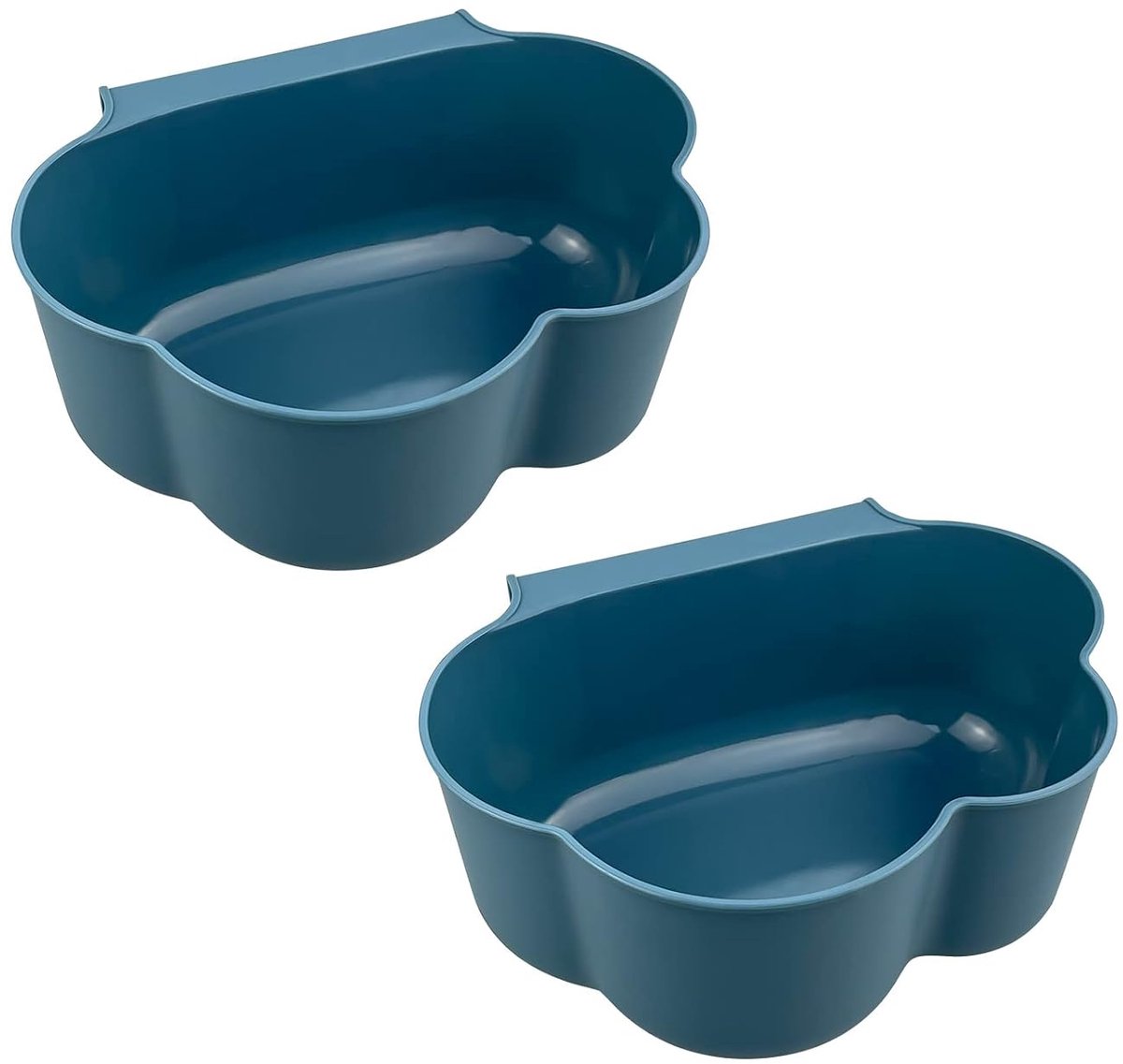 Keukenkast voor deur, hangende afvalbak, opvangbak voor keukenafval, keukenafvalemmer voor huishoudelijk afval, opslag, hangende afvalbak (2 x donkerblauw)
