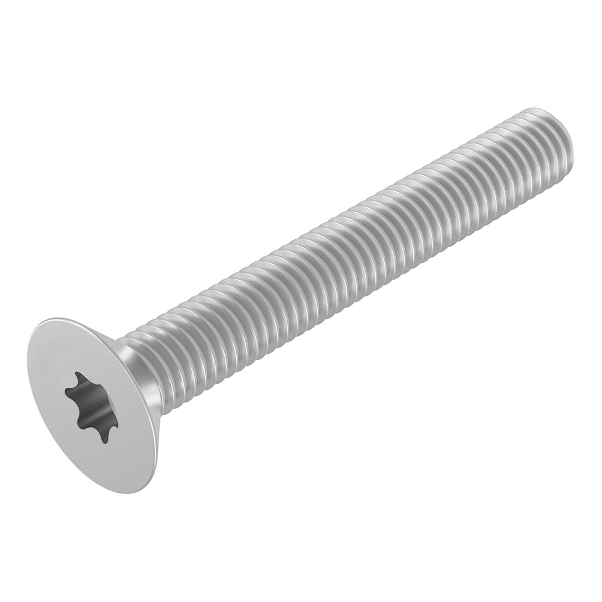 Verzonken schroef M8 x 60 mm, roestvrij staal V2A VA A2, ISO 14581, binnenzeskant (TX), volledige schroefdraad, 20 stuks