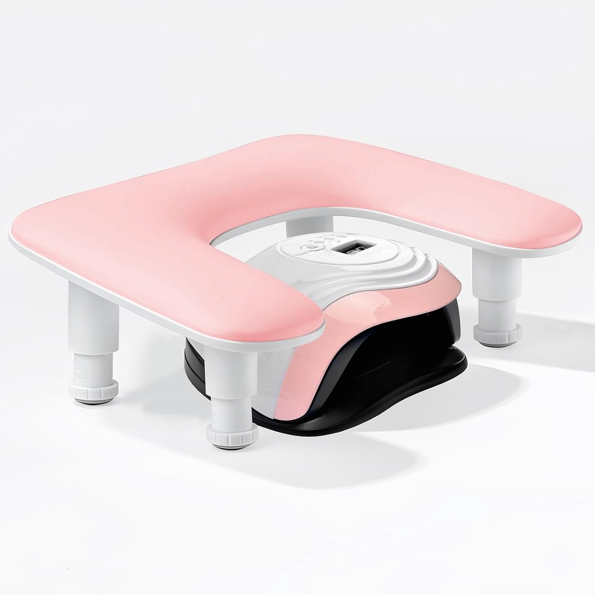 U-vormig Handsteun Nagelstudio met Hoogteverstelling, Antislip Roze | Nagelstudio Nagelarmsteun Nagelarmleuning Kussen zacht PU-Leer voor Nagelkussen, Manicure, Nagels, Tech