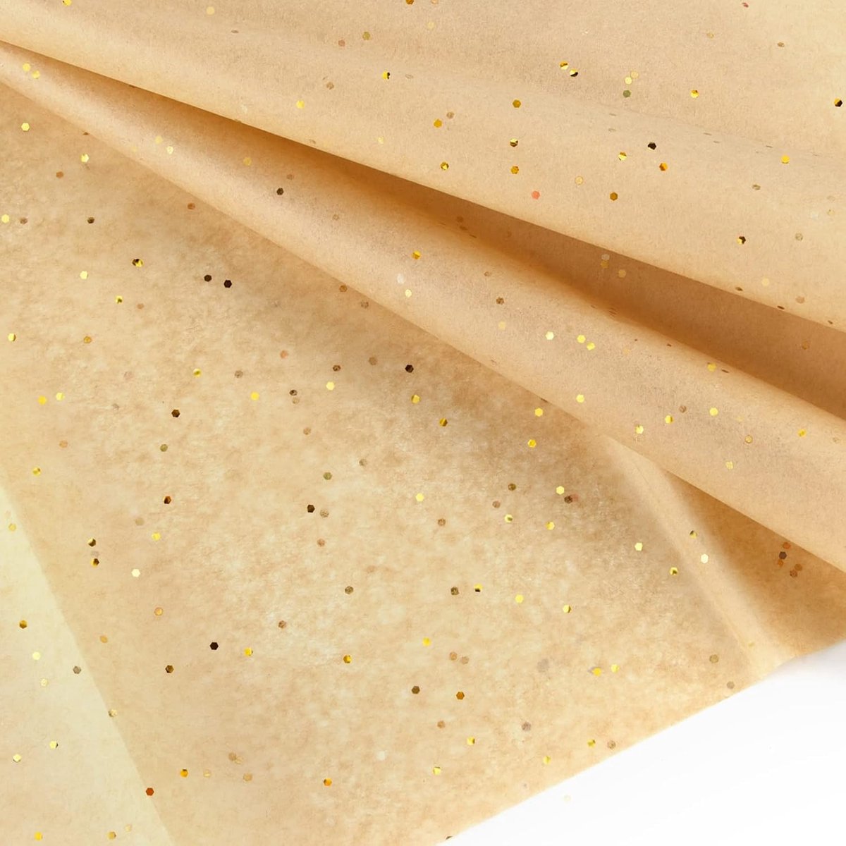 Glitter tissuepapier voor inpakken 50x66cm, glitterpapier bruin tissuepapier vellen voor boeketverpakking, kerstverjaardag, cadeauverpakking, knutselbenodigdheden, 10 vellen