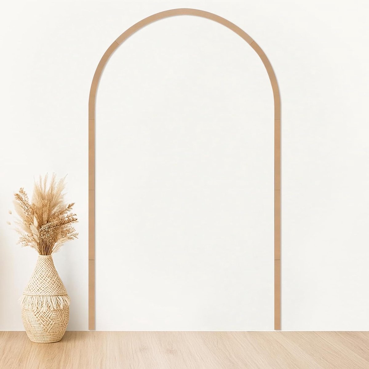 Onbewerkte Boog Houten Sierlijst - Voorgesneden Muurbekleding 153 x 92 cm - DIY Houten Lambrisering - Geschikt voor Wand, Kast, Plank, Raam en Deur - Interieurdecoratie - Verf- en Behangklaar