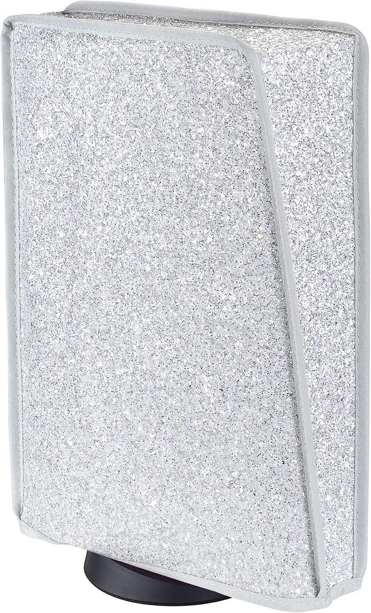 Stofbeschermer Cover voor ps5 Digitale Editie & Standaard Model - Verticaal Beschermhoes voor ps5 Console - Extra Dikke Anti-Kras Waterdichte Stofkap Hoes (Helder Zilver)