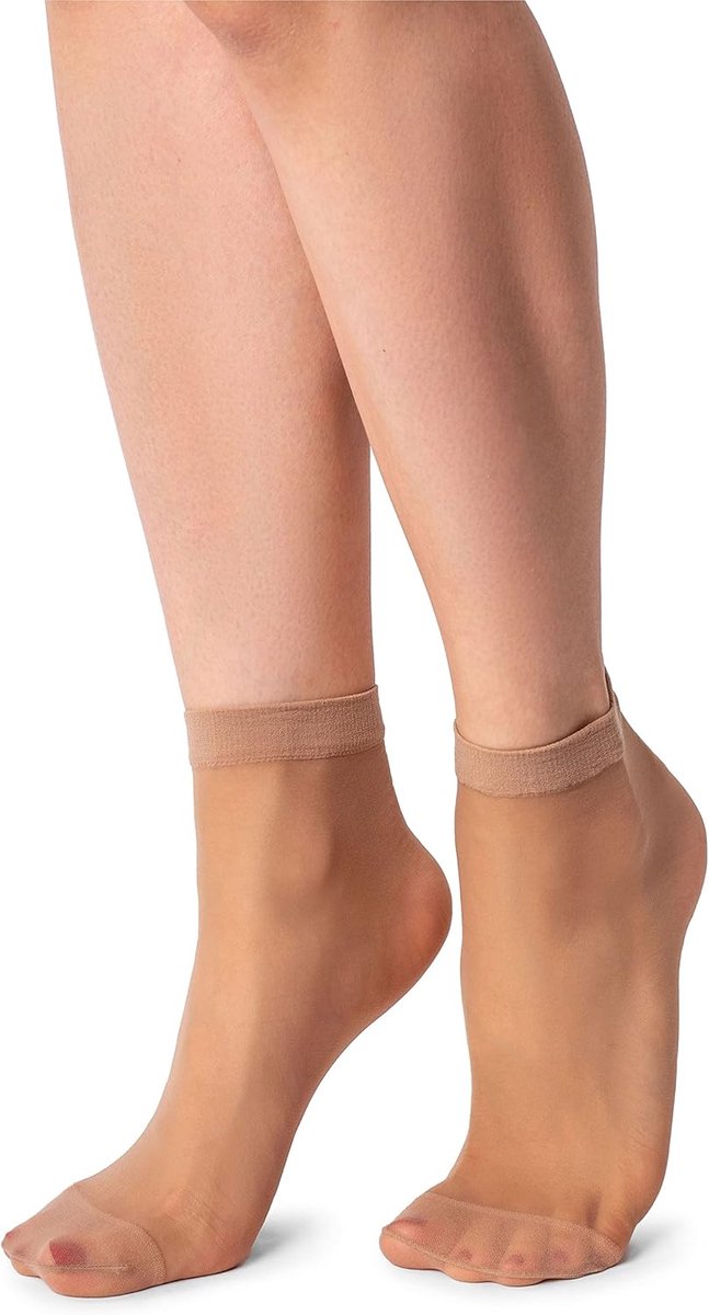 Semi Sheer Womens Low Cut Sokken Onzichtbare Enkel Hoge Pop Nylon Zacht Comfort One Size 15 DEN 2 paar