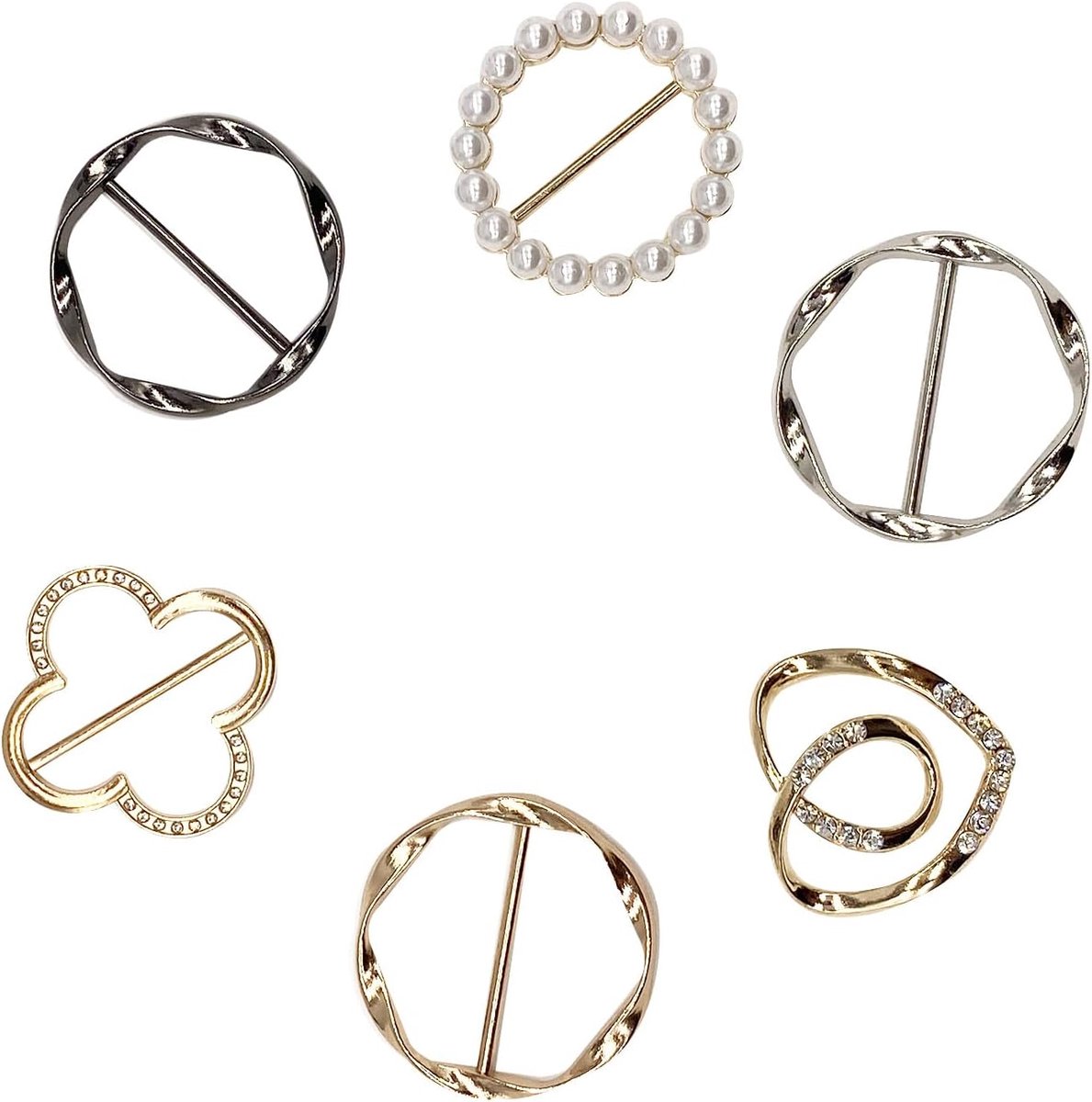 clip sjaalring broche sjaalring clip riem gesp metaal ronde hemdclip dames legering sjaalclip zijden sjaal ring zoom knoop overhemd dasspeld ringgesp, Metaal