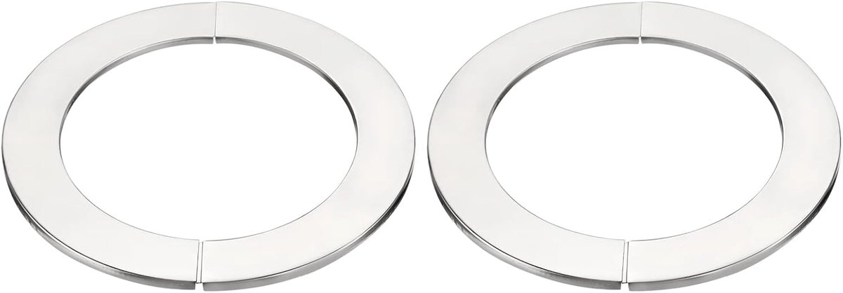 sourcing map 2 stk. Wand split flens, 201 roestvrij staal ronde rozet voor 125 mm diameter buis