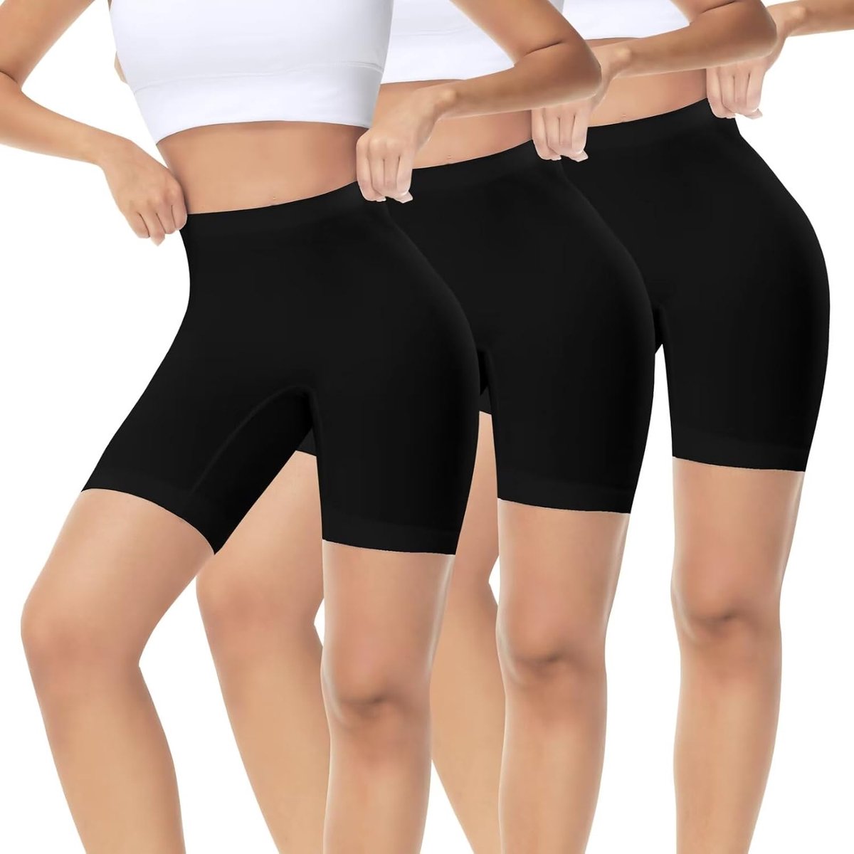3-Pack Fietsbroeken voor Dames Korte Sportbroek Onder Jurk Rok Onderbroek Met Been Anti-Schuren Korte Legging