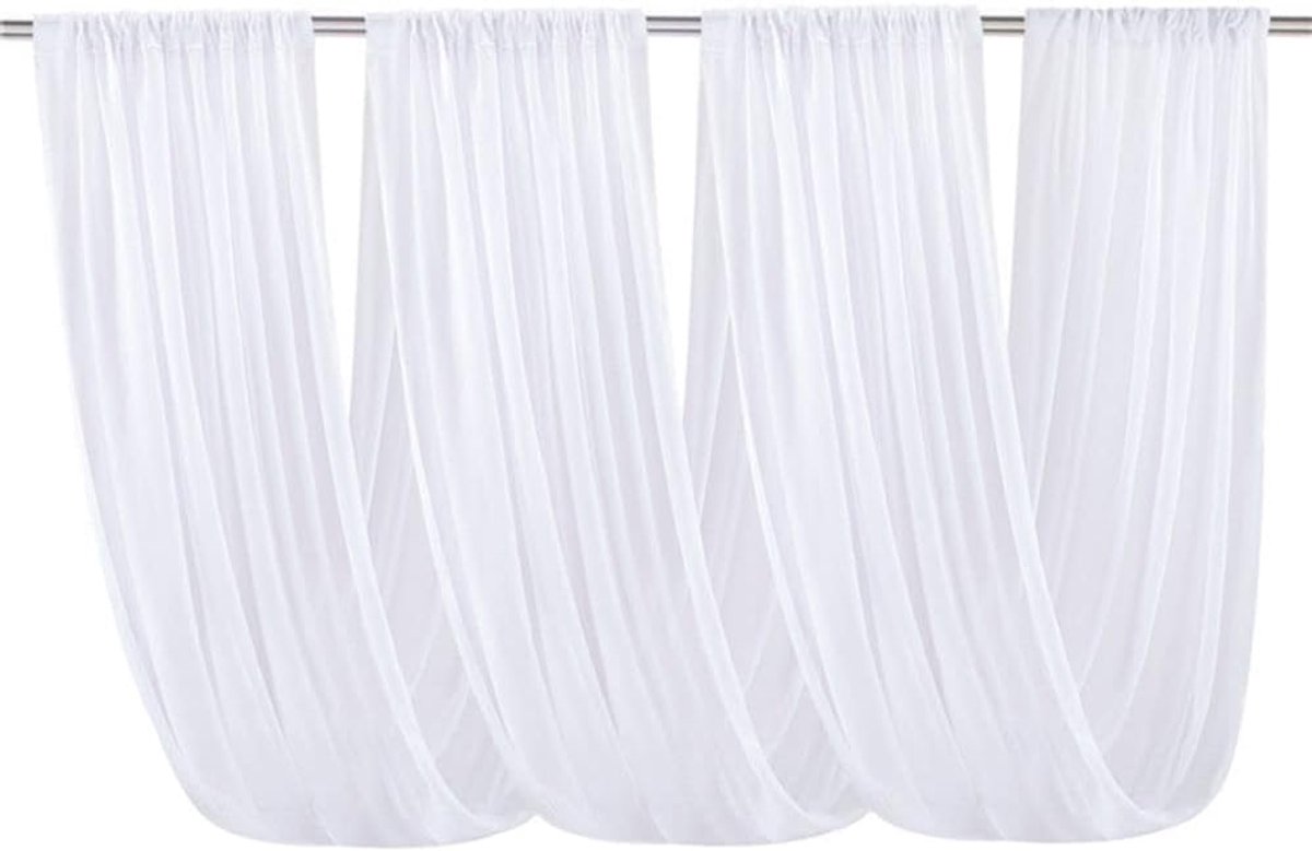 73 * 600 cm bruiloft boog draperen stof chiffon gordijn voor achtergrond kamer banner gordijnen tule stof chiffon gordijnen voor bruiloft, ceremonie, boog, podium partij, plafond slinger, decoratie