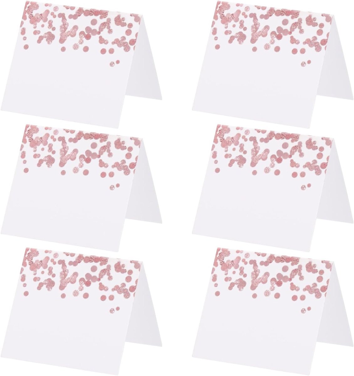 50 stuks gereserveerde tafelborden, zitplaatsnaamkaarten, rose deco tafels, tent, blanco kaart voor bruiloft, restaurant, feest, evenement, foodservice, wit