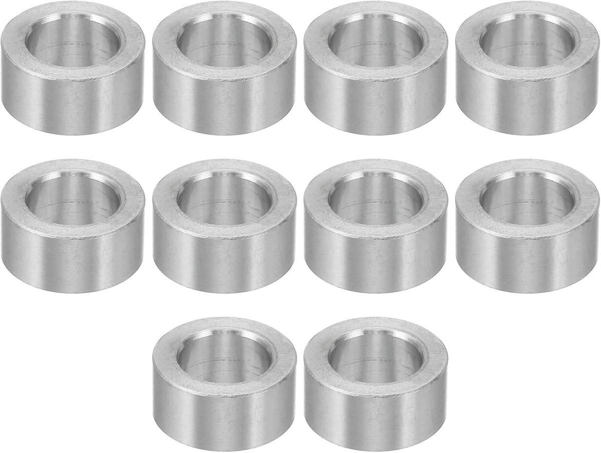 M12 aluminium afstandhouders, 10 stuks metalen afstandhouders aluminium 12,7 mm ID x 20 mm OD x 9,5 mm L aluminium afstandhouders 1/2 inch of M12 schroefbouten