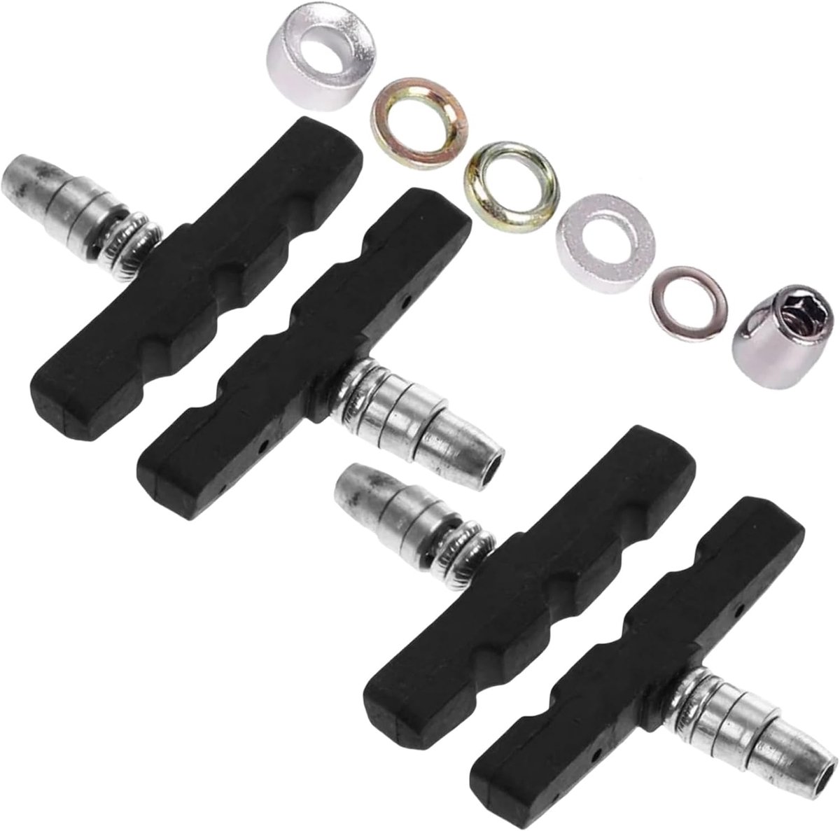 2 paar remblokken voor fiets, professionele V-brake-remblokken voor mountainbike, set van remblokken voor fiets