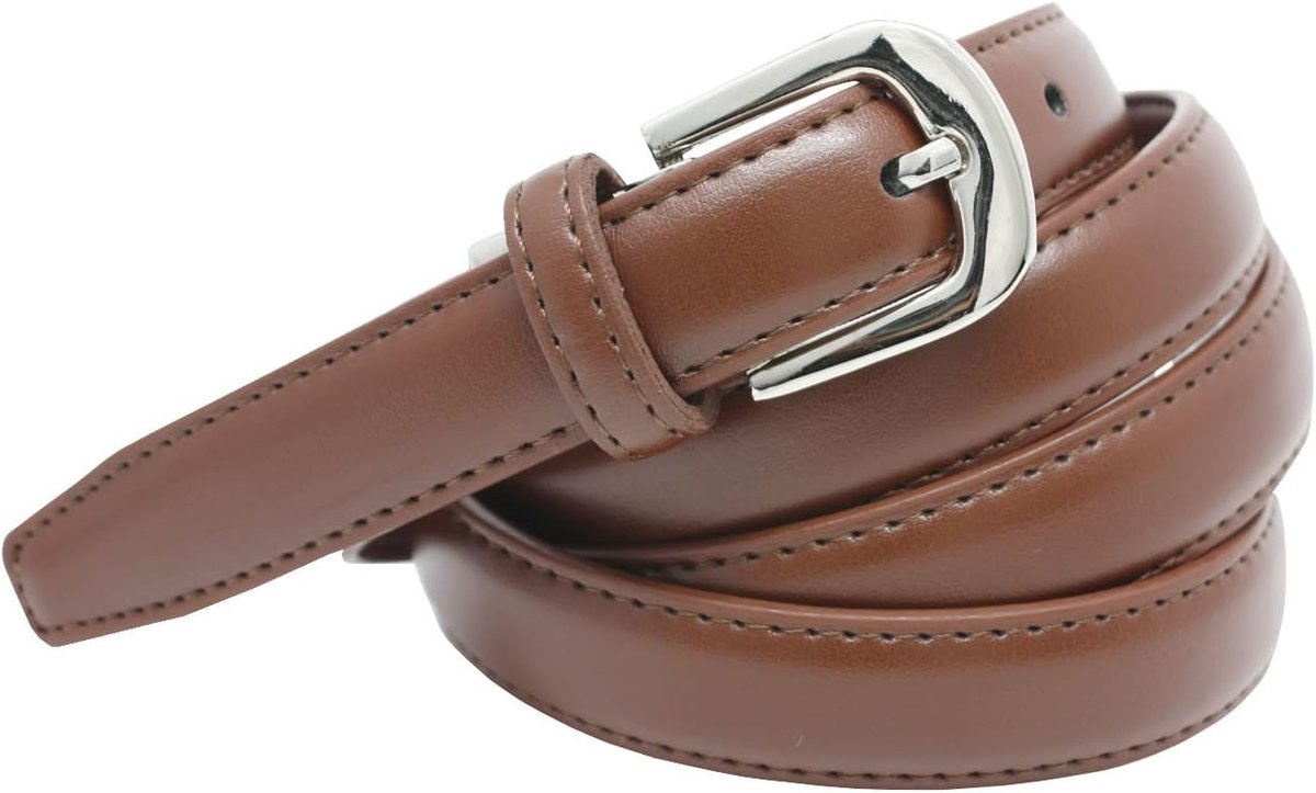 dunne damesriem 2 cm van rundleer korst verstelbaar 120 cm