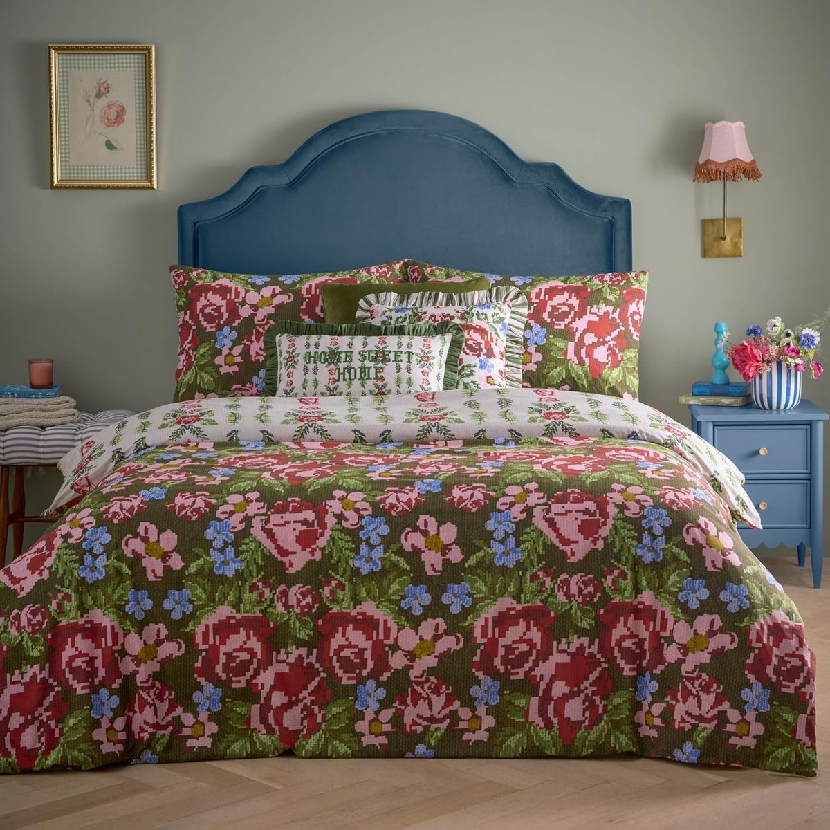 furn. Feeoni Cottage Bloemen Dekbedovertrek Set