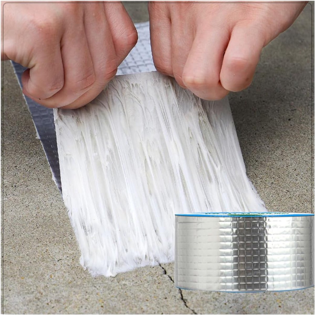 Tape Aluminiumfolie, Waterdichte Tape voor Buitengebruik Afdichting, Butyl Flashing Tape voor het repareren van dakwandpijplekkage 5CM X 5M