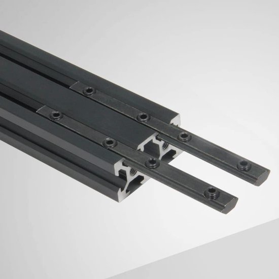 lijn connector 3.9 "gezamenlijke beugel met M5 schroef voor 0.25" sleuf 2020 serie aluminium extrusieprofiel, 10 stks/pak (zwart-rechte beugel-20serie) — afbeelding 4