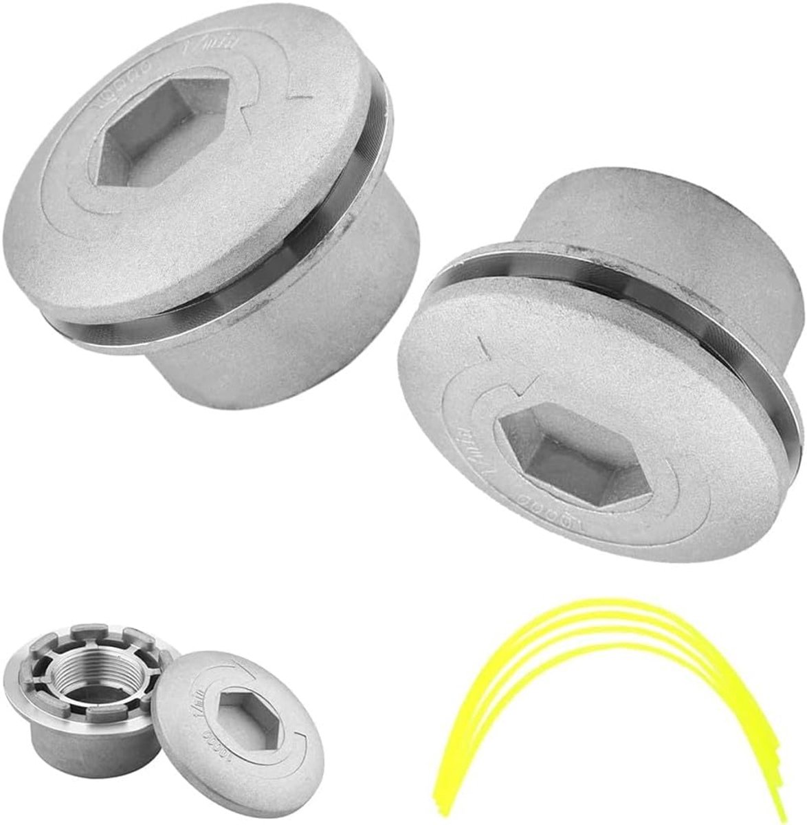 Universele grastrimmerkop, 2 stuks, trimmerkop, grastrimmerkop, robuuste bosmaaier, draadkop voor benzine-bosmaaier, grastrimmer