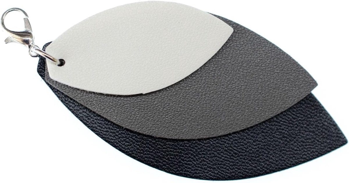 Leaf Kunstleer Bedel Hanger Rits Veer Herfst Bladeren Zwart, 65mm, niet bekend