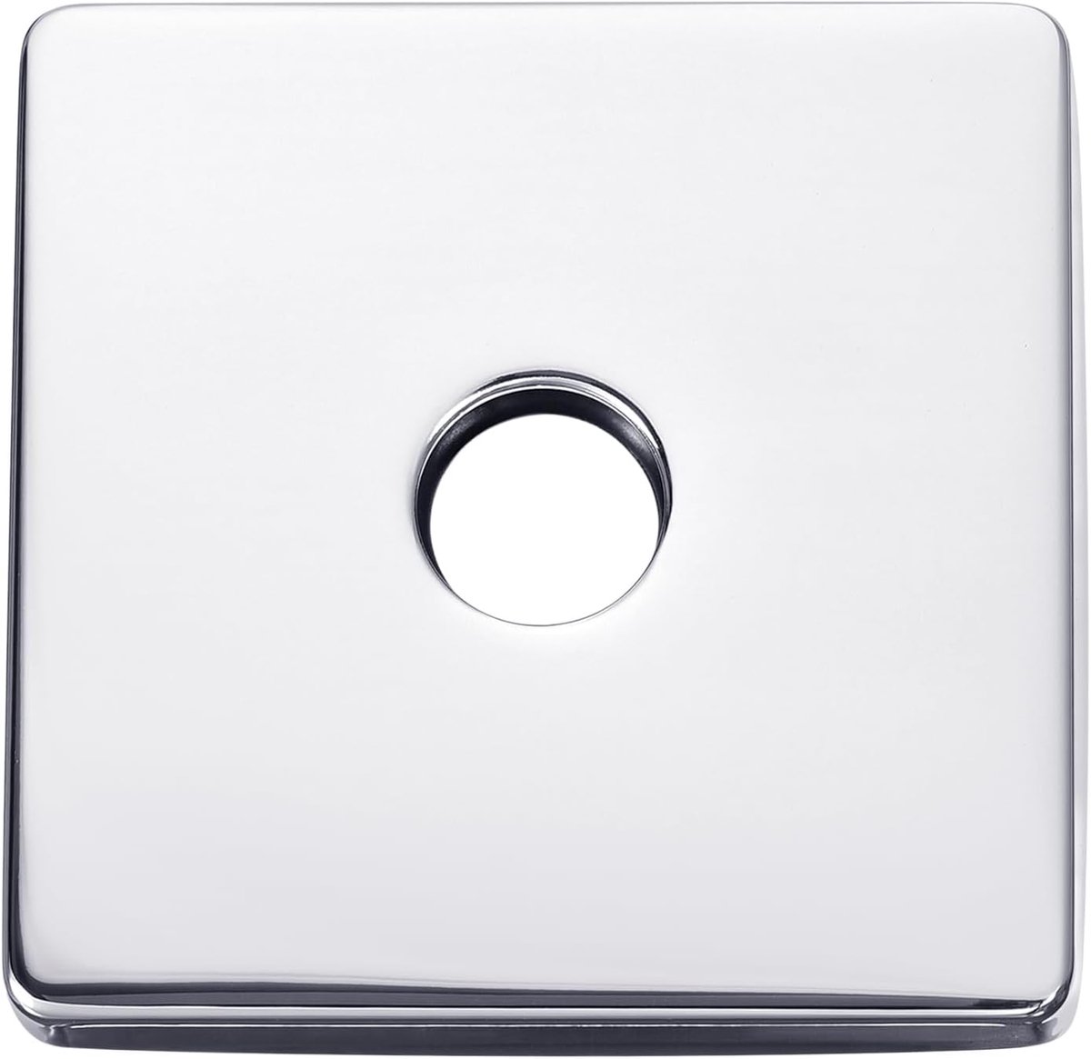 Vierkante douchearmflens, afdekplaat van roestvrij staal 3,5 inch, afdekplaat voor spoelbak geschikt voor het afdekken van gaten, voor standaard buizen met een diameter van 20 mm, zilver