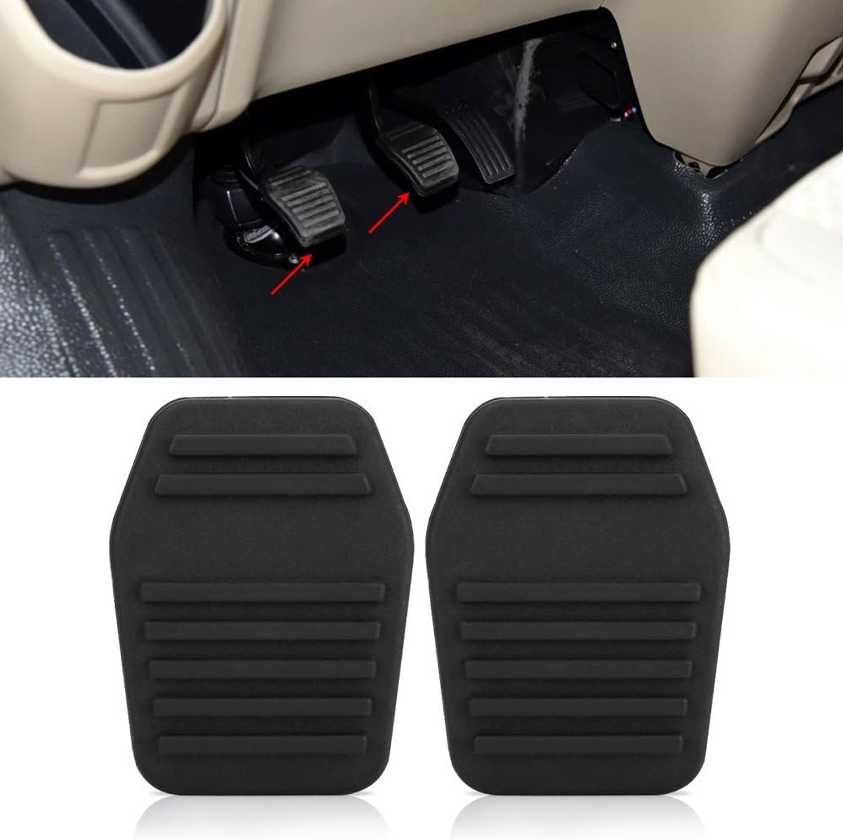 Pedaal Pads Rubber Cover,Dioche A paar koppeling pedaal pads Rubber Cover voor Transit MK6 MK7 2000‑2014