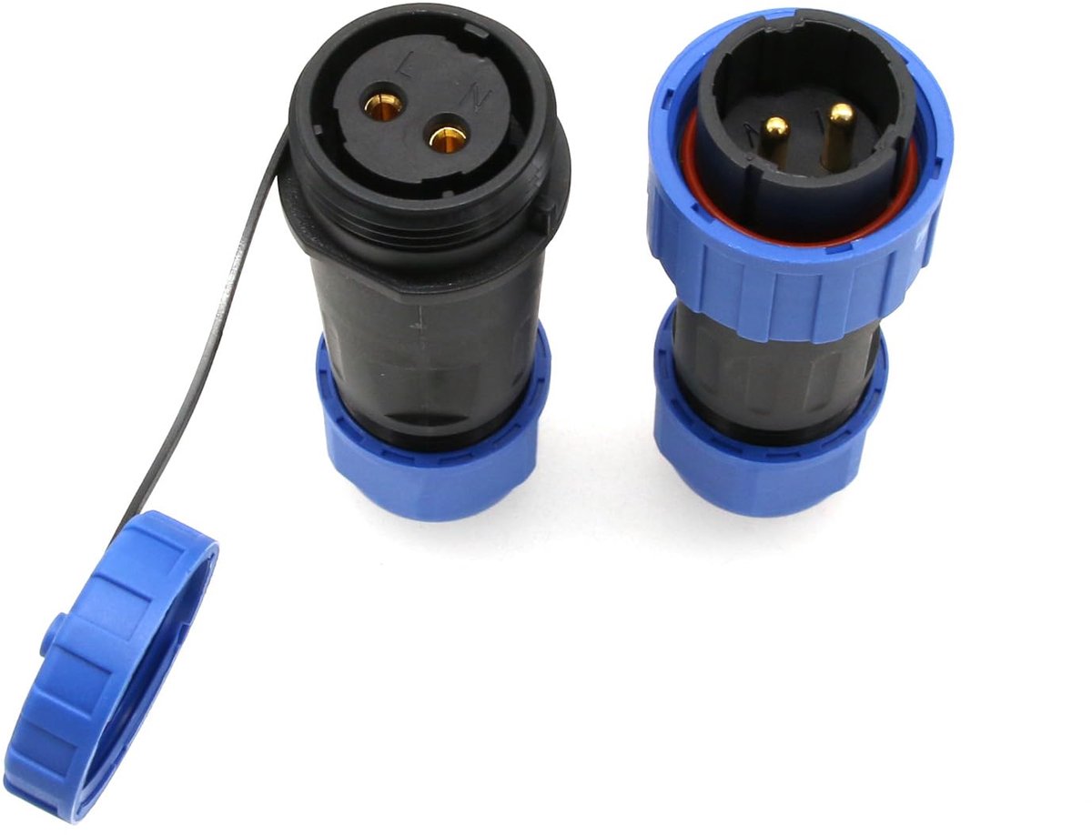 TY16 2 Pin Vrouwelijke Mannelijke Socket Waterdichte Schroef Terminal Partitie Connector, Serie, Voor 16A 380V Power Outdoor Apparatuur