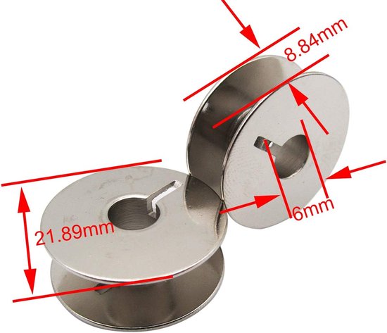 merk-#9033S Metalen spoel Compatibel met/vervanging voor Pfaff merk Home 130,230,360,1197,1471,1473,1475,1520,1530,2024,2025,2026,7560 Industrieel138,238,335,438,463 Adler merk 67,68,69(100PCS) — afbeelding 2