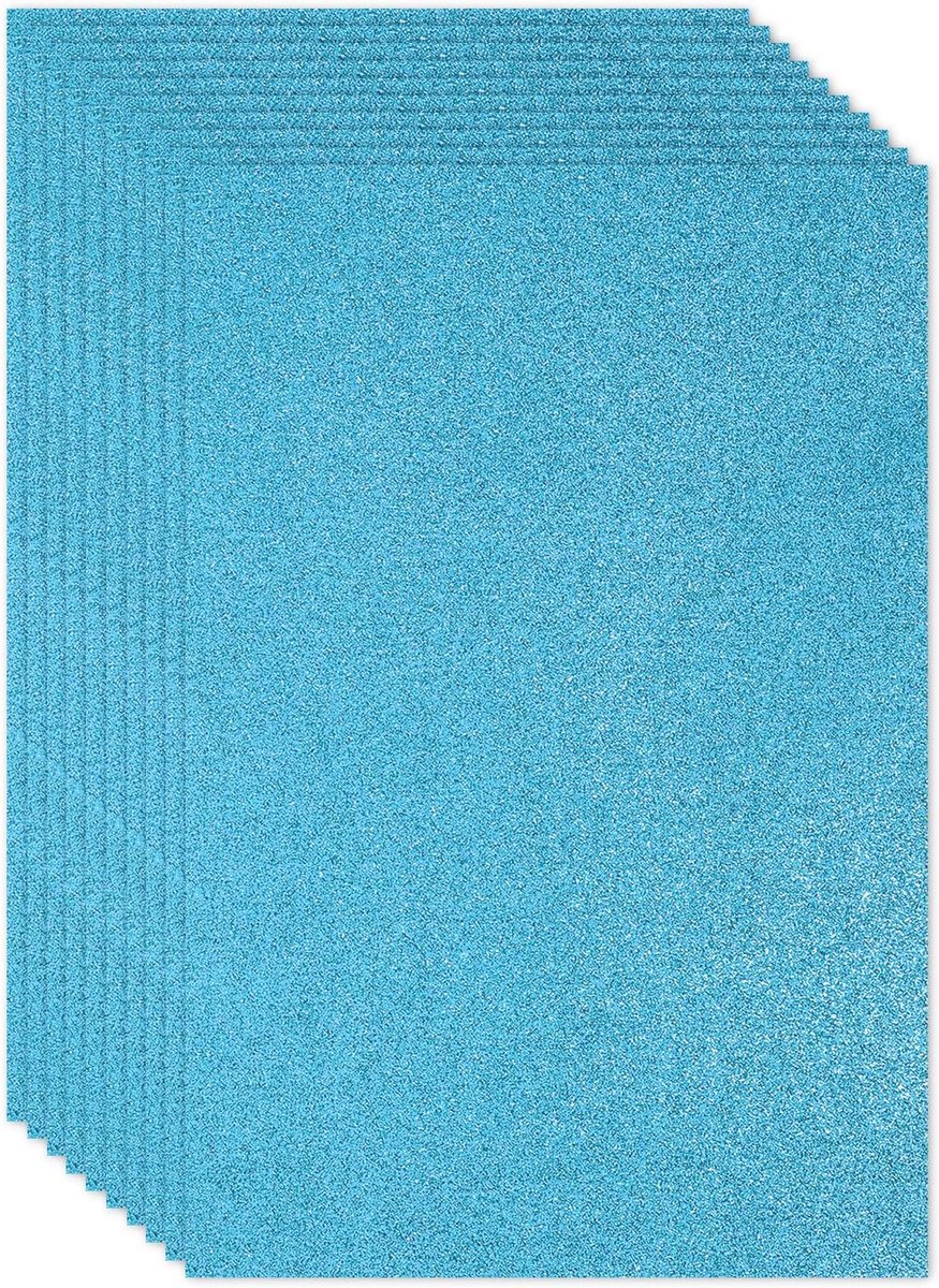 Lichtblauw Glanzend EVA Glitter Foam Sheet 11 x 8 Inch 2mm Dikke Sparkle EVA Glitter Vilt voor Ambachten DIY Project, 10 Stks