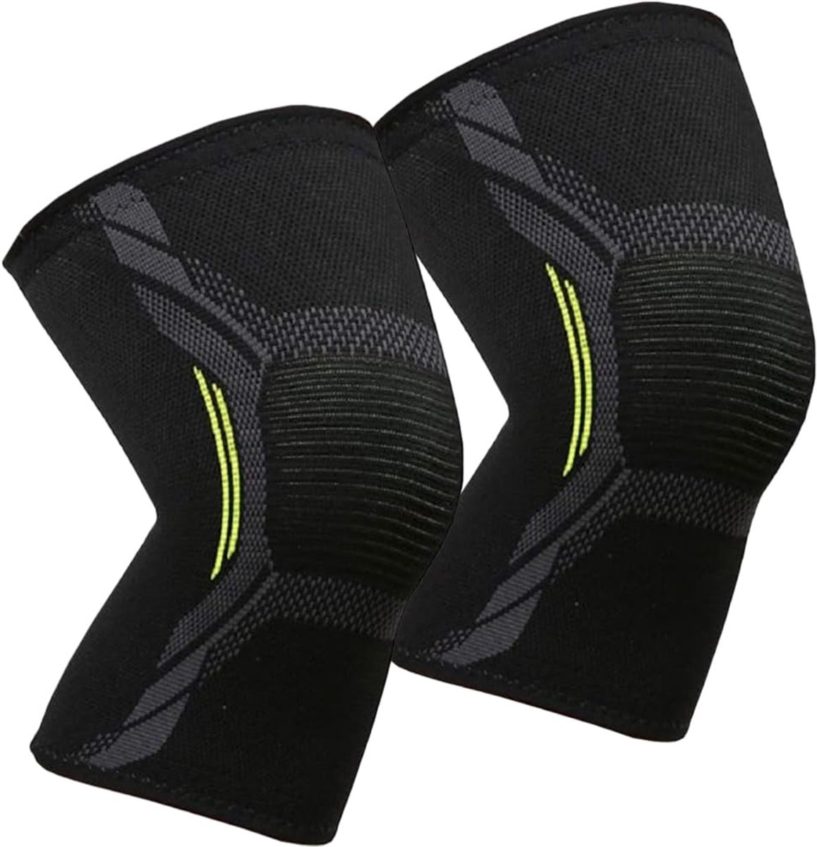 Kniesteunen voor vrouwen en mannen - 2 x kniebraces voor artritis pijnverlichting, gewrichtspijn, ligamentletsel, meniscusscheur, ACL, MCL - kniecompressiemouw paar voor hardlopen, squats (L,