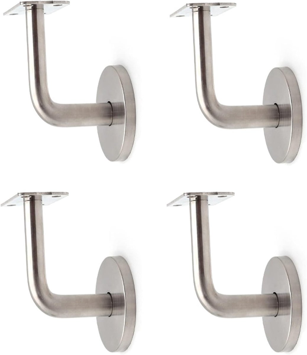 4 Stukken Leuningdragers, Trapleuning Beugel, Handrail Badkamer, voor Veiligheidsbescherming in Trappenhuizen, Gangen, Badkamers