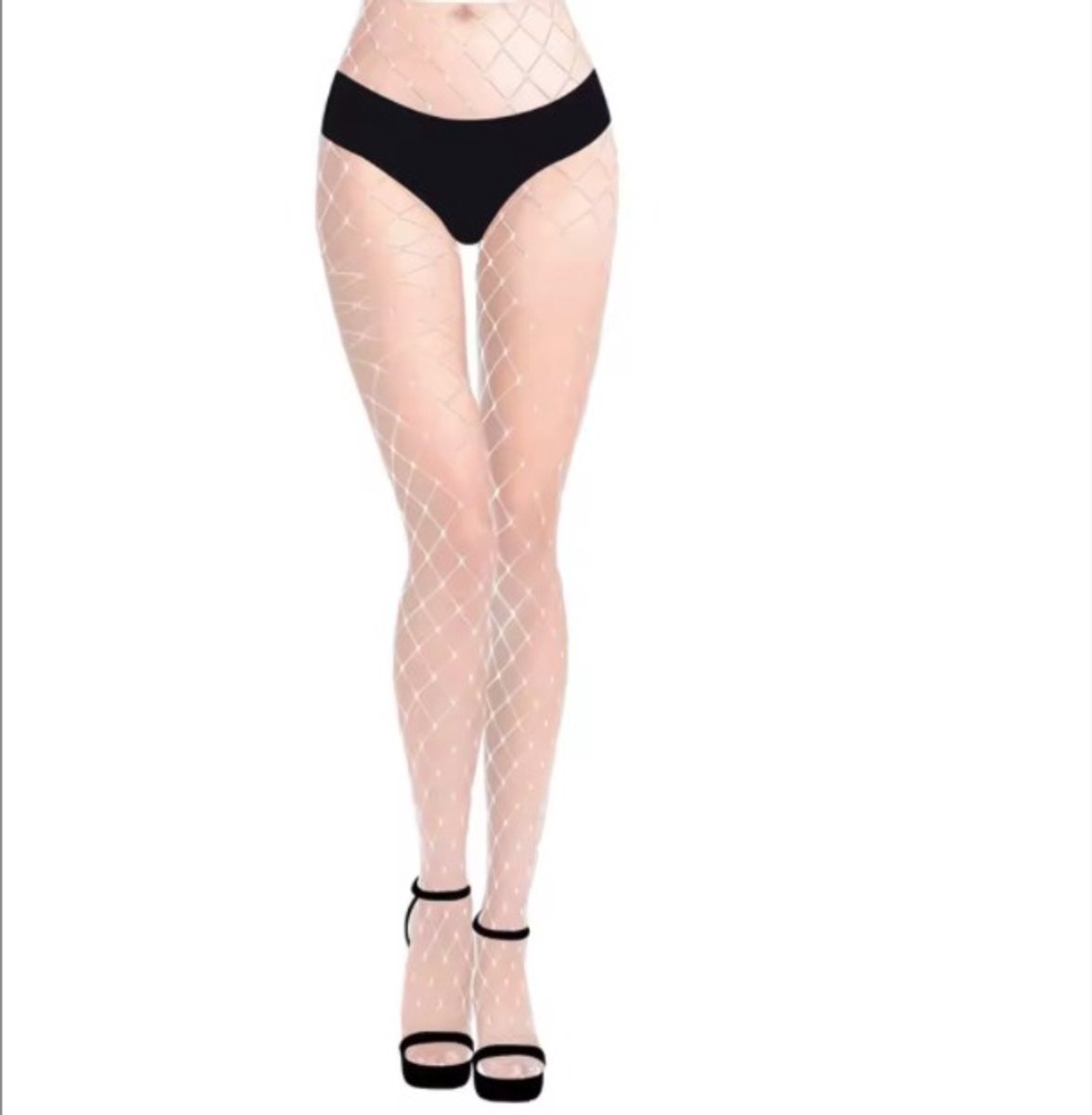 *** 2 stuks Witte netpanty's - One size - Voor een verlijkelijke look - Sexy - Heble® ***