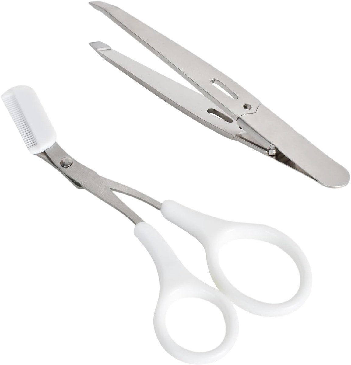 Professionele Set voor Oogbrowverzorging met RVS Schaar, Tweezers en Kam voor Perfecte Vormgeving