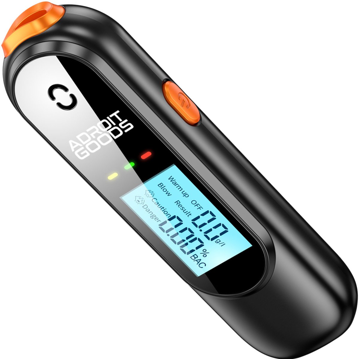 AdroitGoods Digitale Alcoholtester Nauwkeurig Blaastest Apparaat Herlaadbaar USB LCD Display Contactloos Ademtester Compact & Betrouwbaar