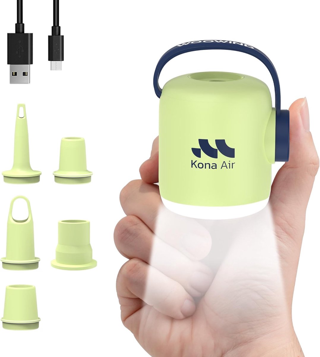 Thijox - Draadloze Elektrische Luchtbedpomp voor Zwembanden, Zwemringen, Luchtbedden - Ultra Mini, Oplaadbare Accu, Handig voor Camping en Tuin